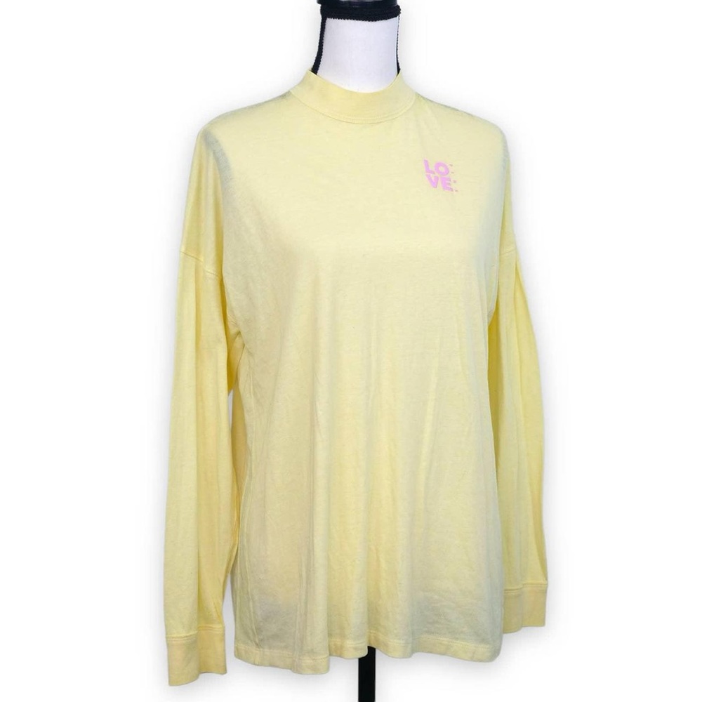 PINK Victoria’s Secret Yellow Long Sleeve Tee Women’s XS NWOT.